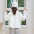 thumbnail image 4 of Penkiiy Chicas Chicas Camisa de manga larga Protección solar Capucha Ligera Entrenamiento atlético Suéter Top Rash Guard para niños 8 Años Blanco, 4 of 6