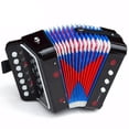 thumbnail image 1 of Button Accordion 10 Keys Control Accordion Include 3 Air Valve Easy to Play Lightweight  Kid Instrument for Early Childhood Development, 1 of 8