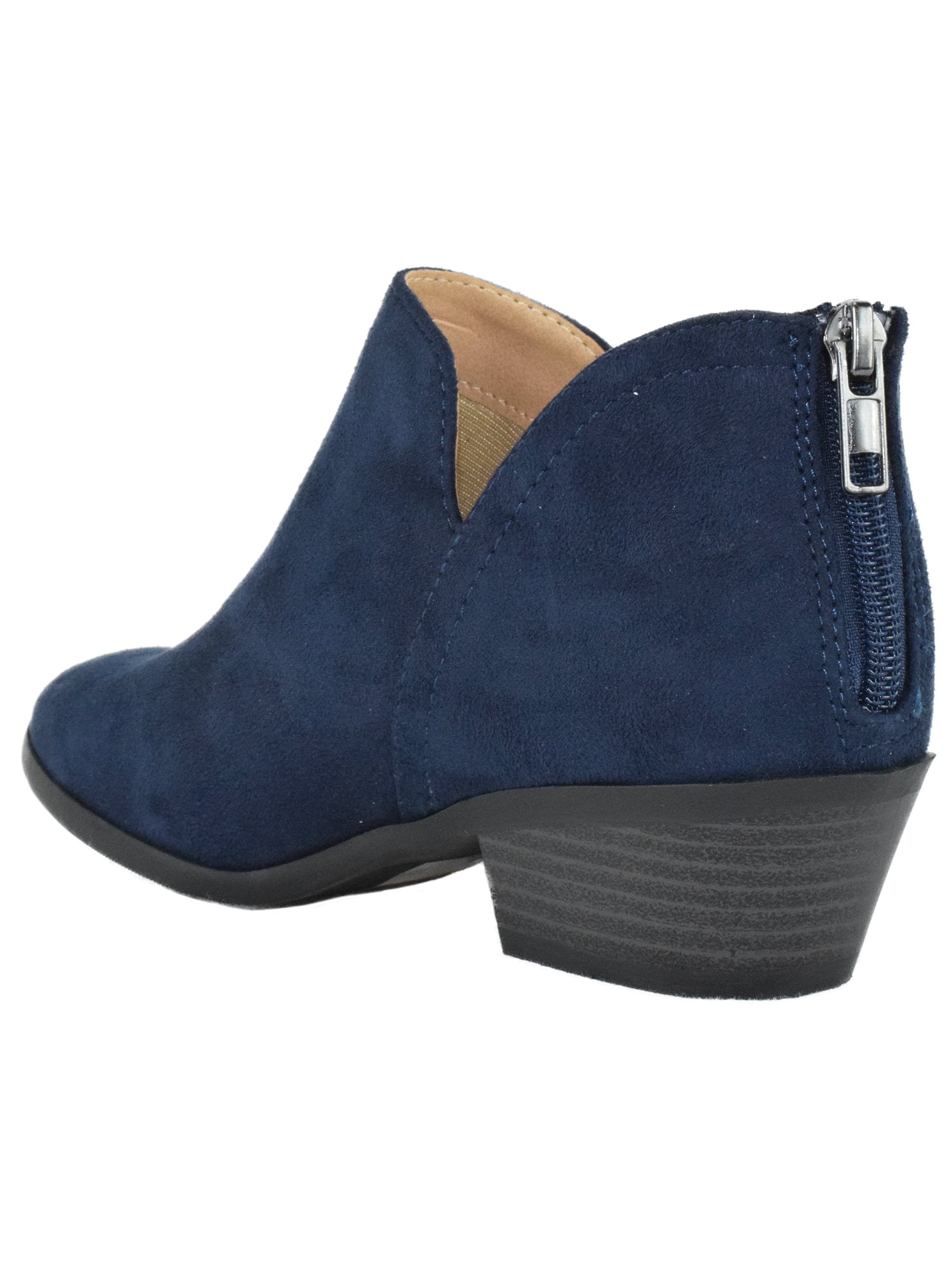 navy suede ankle boots womens