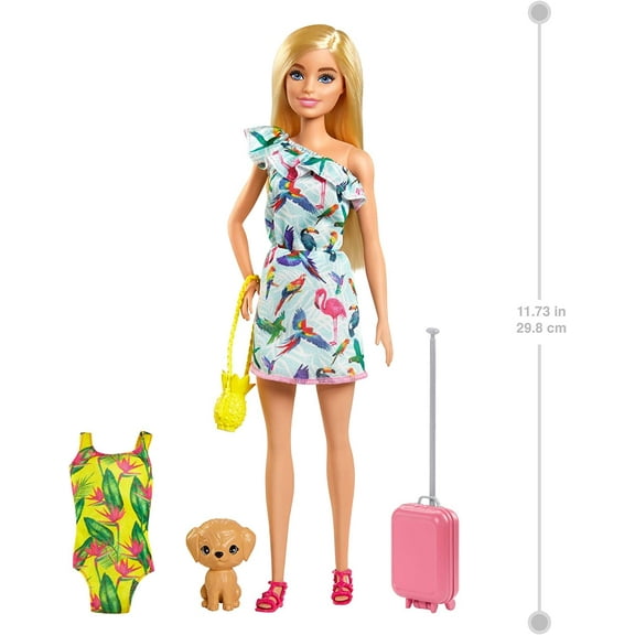 Barbie Collectible Kids Doll, Plastic Multicolor, 12.75"es, 5 Piece