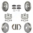 thumbnail image 1 of Transit Auto Front Rear Disc Brake Caliper Coated Rotors Drums Semi-Metallic Pads Kit (8Pc) for Car Toyota Yaris KCG-101127P, 1 of 11
