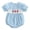 Blue, variant on Baby Girl Cute Embroidery Smocked Bubble Romper Plaid Short Puff Sleeve Ruffle Gingham Summer Jumpsuits Red