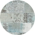thumbnail image 1 of Ahgly Company Machine Washable Indoor Round Contemporary Gunmetal Gray Area Rugs, 4' Round, 1 of 7