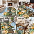 thumbnail image 5 of Large Area Rugs for Living Room Bedroom, Sunflower 6'x9' Rug Washable Carpet Runner Indoor Outdoor, Gnomes Summer Botanical Pastoral Wooden Non Slip Floor Mats Rug for Kitchen, Playroom, 5 of 8