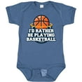 thumbnail image 3 of Inktastic I'd Rather Be Playing Basketball Boys or Girls Baby Bodysuit, 3 of 5