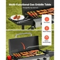 thumbnail image 2 of KFFKFF 4-Burner Propane Griddle with Wheels, 29-Inch Flat Top Grill for Outdoor Cooking, Features Lid,28000 BTU Heat Output, Ideal for Pan-Frying, Grilling, Stir-Frying, and BBQ,Pulse Ignition System, 2 of 9