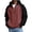 Red, variant on KHONTS Men's Quarter Zip Hoodies Drawstring Waffle Knit Hooded Sweatshirt Casual Long Sleeve Pullover Tops with Pocket Red XL