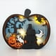 thumbnail image 1 of Decoración de Halloween de madera iluminada, decoración de calabaza de madera con luz, 1 of 5