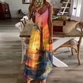 thumbnail image 2 of Sunset Jumping Dolphin Design Sleeveless Dress Woman Fashion Long Dresses Women's Summer Suit Dress 2025, 2 of 6