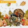 thumbnail image 6 of Fall Tablecloth, Autumn Turkey Maple Leaves Pumpkin Table Cloth Waterproof, Fall Thanksgiving Day Kitchen Table Decor for Dining Holiday Party 60x60 Inch Round, 6 of 6