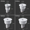 thumbnail image 2 of Colander Kitchen Shower Drainer Stopper Seal Anti odor Pipe Sealing Ring Water Pipe Plug Drain Cover Floor Drain GREY 70-75MM, 2 of 8