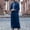 Blue, variant on SIYUDAN Kaftan for Men Casual Long Sleeve Mens Thobe Embroidered Stand Collar Muslim Thobe White Robe