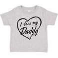 thumbnail image 3 of Inktastic I Love My Daddy in Black Chalk Heart Boys or Girls Toddler T-Shirt, 3 of 5