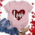 thumbnail image 4 of Baqcunre Valentine'S Day Shirts For Women Sweatshirt Womens Cute Trendy Shirt Casual Short Sleeve Pullover Tops(Hot Pink S-3XL),Womens Tops Graphic Tees For Women Shirts For Women Womens Tops, 4 of 4