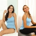 thumbnail image 4 of Attraco Womens Cotton Camisole Sleeveless Cami Vest Top Yoga Tank Tops Pack of 2, 4 of 7