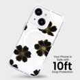thumbnail image 3 of Caseco Mag-SafeiPhone 15 Black Flower Clear Case, 3 of 5