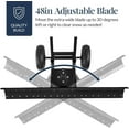 thumbnail image 6 of 48in Heavy-Duty 2-Wheel Snow Pusher Hand Plow for Snow Removal w/Wheels, Adjustable Handle, Blade Angle - Black, 6 of 14