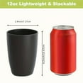 thumbnail image 4 of Bamboohart [8-Pack Durable Plastic Cups] 8-Pack Durable Stackable Plastic Cups  Microwave & Dishwasher Safe  Lightweight Solid Round Drinking Cups for Coffee  Juice  Water - Perfect for C, 4 of 6