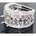 thumbnail image 3 of Midwest Jewellery 14K White Gold Wedding Set Semi Mount Fits 1ct Round 0.60ct (i1/i2, h/i), 3 of 4
