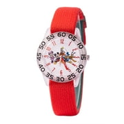 Disney Mickey Mouse Boys' Clear Plastic Time Teacher Watch, 1-Pack