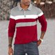 thumbnail image 4 of Camisas Tipo Para Hombre Camiseta holgada de solapa de manga larga para primavera y otoño para hombre (Red, XXL), 4 of 5