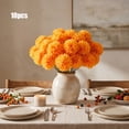 thumbnail image 5 of Cififendec 10Pcs Halloween Artificial Pom-pom Picks, 13.39", Faux Ball Flower Stems for Vase Arrangement, Indoor Table Floral Decor, Household Autumn Vase Filler, 5 of 6