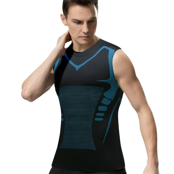 Mens Slimming Body Shaper Vest, Gynecomastia Compression Shirts, Tummy Control Undershirts - Change in Seconds