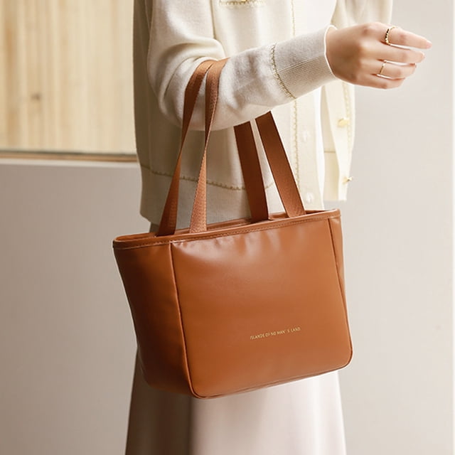 Fiudx Bolsa Térmica para Almuerzo, a Prueba de Fugas para Mujer, Diseño de Gran Capacidad, Elegante Bolso de Trabajo, Impermeable y Fácil de Limpiar, para Oficina, Picnic, Escuela, 34 X 20 X 14 Cm