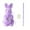 Purple, variant on Flocked Bunny Figurines with Bowtie & Sunflower - 7.8" Easter Tabletop Decorations for Spring Centerpieces, Home Office, Lawn, and Garden Party Sculpture Decor