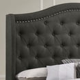 thumbnail image 5 of Sonoma Upholstered Eastern King Wingback Bed Grey, 5 of 6