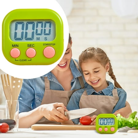 

Sanamity Large Button Kitchen Timer 1Piece Multi Function Electronic Timer Kitchen Timer Stopwatch Count Up And Down Management Timer Small Kitchen Timer Green