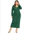 thumbnail image 2 of Women's Casual Slim Fit V Neck Snap Button Dress, 2 of 6