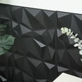 thumbnail image 6 of BalsaCircle 12 Matte Black 20x20" Square 3D Diamond Textured PVC Stick On Wall Panels Party Events Home Decorations, 6 of 8