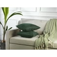thumbnail image 6 of 3S Brother's Solid Color Cushion Cover Velvet Look Home Décor Throw Pillow Case with Invisible Zipper Set of 2 Pieces for Chair Couch Bedroom & Livingroom Décor Pillowcase - Dark Green 12"x12" Each, 6 of 9