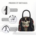thumbnail image 4 of Fotbe Gothic Skull With Roses Bolsa de Almuerzo con Estampado, Lonchera Aislada, Contenedor de Comida Reutilizable Tipo Cooler a Prueba de Fugas, 4 of 6