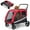 Red, variant on Spacesea XL Dog Stroller - Holds 2 medium/large dogs, foldable design with adjustable handle & storage pocket