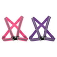 thumbnail image 1 of Gilet de Course Réfléchissant Réglable, 2 Pack Sangles Réfléchissantes Haute Visibilité pour Tous Âges, Violet/rose, 1 of 7