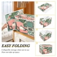 thumbnail image 2 of Yayeee Collapsible Cube Storage Bin with Lid Fabric Closet Decorative Basket with Handles, Pink and White Cat, 2 of 7