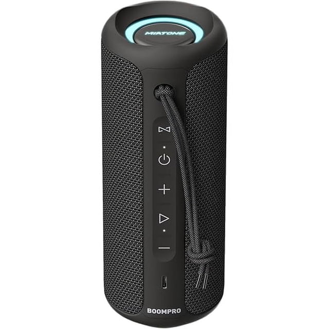 wonima11 Bluetooth Speakers 36W Portable Speaker with Stereo Sound Bass, Bluetooth 5.3 Wireless USB Type C Outdoor, 5000mAh 24H Playtime IPX7 Waterproof, Boy Friend Gifts for him (Black)