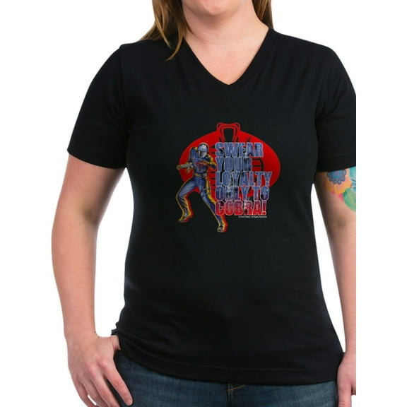 CafePress - Cobra Commander T Shirt - Women's V-Neck Dark T-Shirt