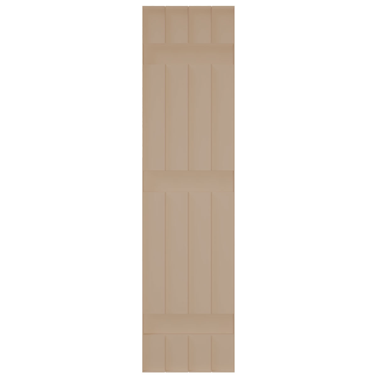 14"W x 63"H Mid-America Vinyl, Standard Size Four Board Joined Shutters, w/Installation Shutter-Lok's & Matching Screws, 023 - Wicker