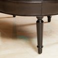 thumbnail image 4 of Renton Brown Leather Oval Ottoman, 4 of 4