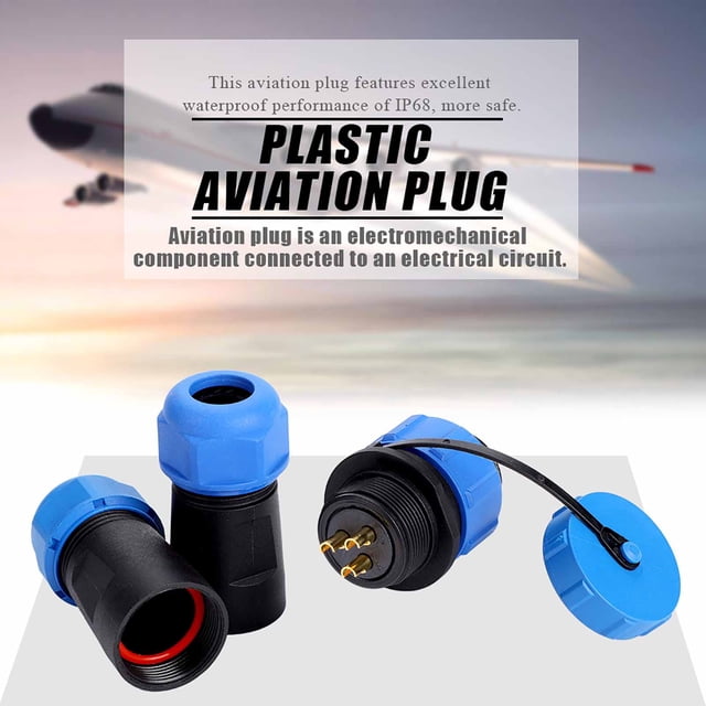 Enchufe de aviación Jadeshay SP21 IP68 3 pines Plástico impermeable