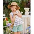 thumbnail image 6 of Arshiner Toddler Girls Summer Outfit Sleeveless Ruffle Top and Elastic Shorts Set Kids Short Set, 6 of 6