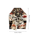 thumbnail image 3 of Vintage Ghost Mushroom Halloween Table Runner 13x70 Inch, Bow Decorative Table Flag, Reusable Halloween Themed Table Decor for Home Kitchen Party, 3 of 8