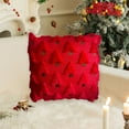 thumbnail image 4 of HomeKingdee Christmas Trees Decorative Pillow Covers, Soft Plush Faux Fur Farmhouse Throw Cushion Cases for Xmas Winter Holiday Home Decor, 4 of 5