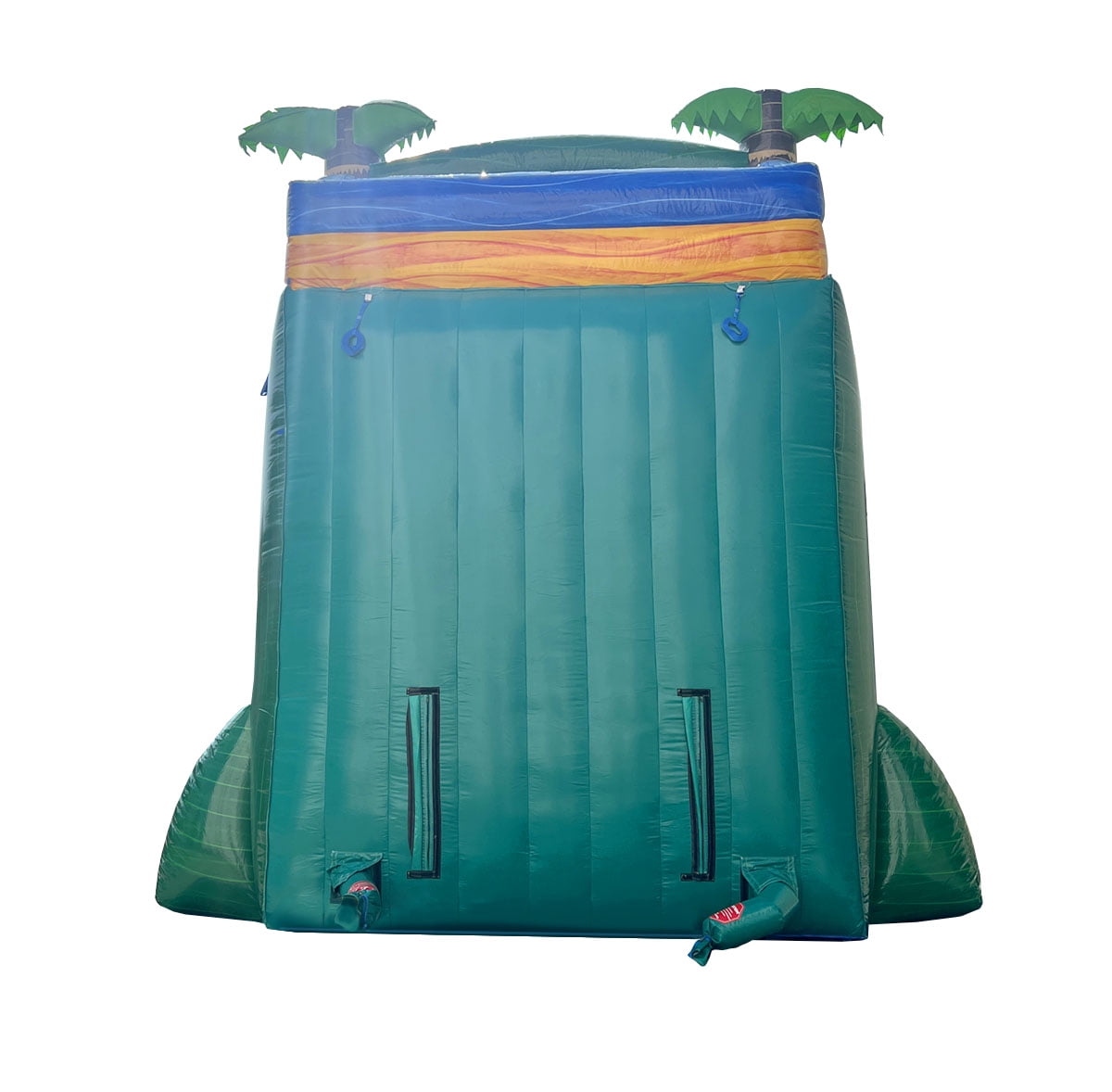 TentandTable Commercial Inflatable Water Slide, Green Tropical Marble Dual Lane with Blower, 24 ft
