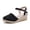 1-Black, variant on Women Espadrilles Wedge Sandals Closed Pointed Toe Casual Walking Sandal Ladies Slingback Ankle Strap Low Heel Shoes Black 6