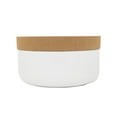 thumbnail image 5 of Kamenstein Tazón Grande De 2 Compartimentos Que Extiende La Frescura De Los Productos 11 X 11 X 6 Pulgadas Corcho Natural Y Cerámica Blanca, 5 of 5
