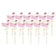 thumbnail image 3 of 12 piezas de adorno para cupcakes con purpurina navideña, palillos de para alimentos, decoraciones para fiestas de Navidad, incluye flamencos c Rosado, 3 of 9